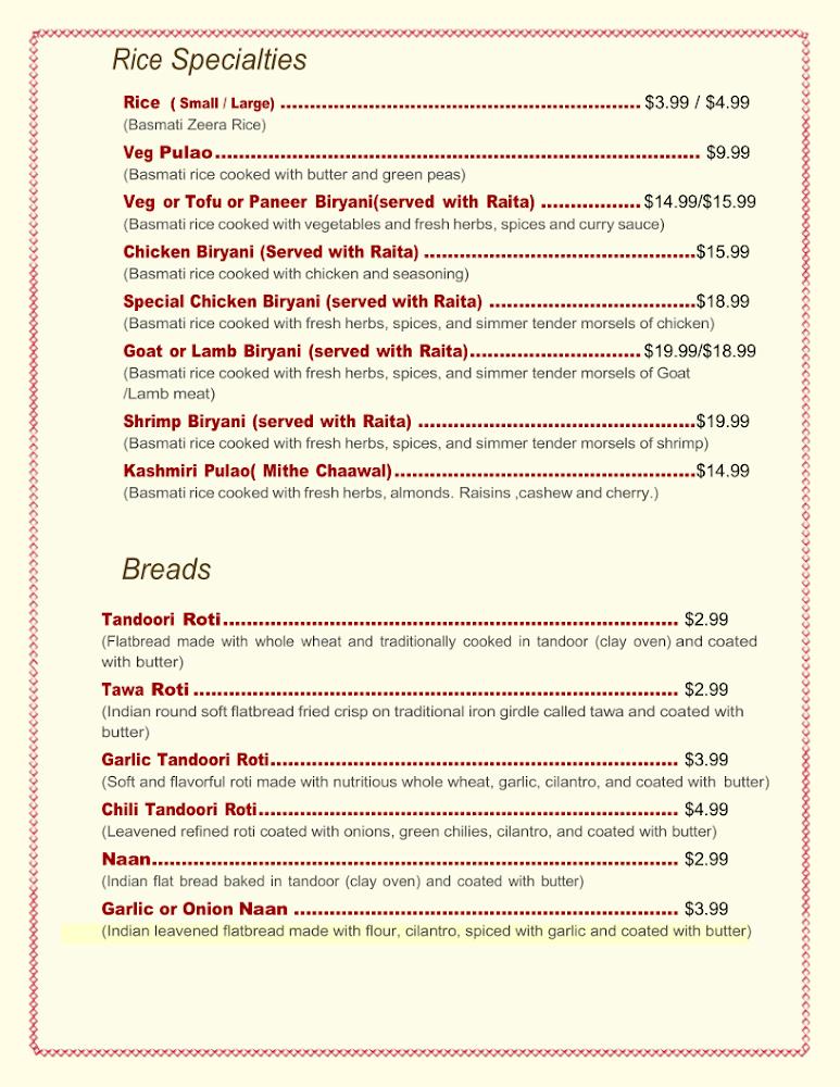 Delhi cafe Indian cuisine & bar Menu image 3