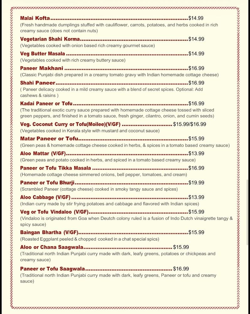 Delhi cafe Indian cuisine & bar Menu image 4